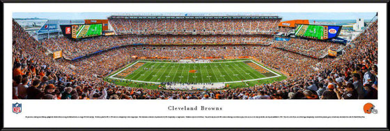 Cleveland Browns Panoramic Picture 14"x40" Standard Framed FirstEnergy Stadium Photo - 757 Sports Collectibles