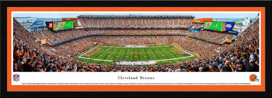 Cleveland Browns Panoramic Picture 17"x44" Select Framed FirstEnergy Stadium Photo - 757 Sports Collectibles