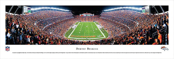 Denver Broncos Panoramic Photo 13.5"x40" Unframed Invesco Field Picture End Zone - 757 Sports Collectibles