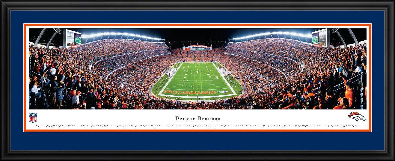 Denver Broncos - End Zone - Deluxe Frame - 757 Sports Collectibles