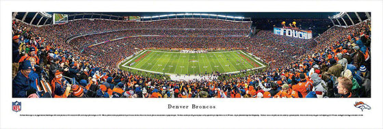 DENVER BRONCOS PANORAMIC PHOTO 13.5"x40" UNFRAMED MILE HIGH STADIUM PICTURE - 757 Sports Collectibles