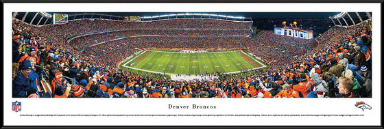 DENVER BRONCOS PANORAMIC PHOTO 14"x40" STANDARD FRAMED MILE HIGH STADIUM PICTURE - 757 Sports Collectibles