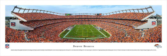 Denver Broncos Panoramic Picture 13.5"x40" Unframed Sports Authority Field at Mile High Stadium Panorama Photo - 757 Sports Collectibles
