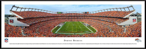 Denver Broncos Panoramic Picture 14"x40" Standard Framed Sports Authority Field at Mile High Stadium Panorama Photo - 757 Sports Collectibles