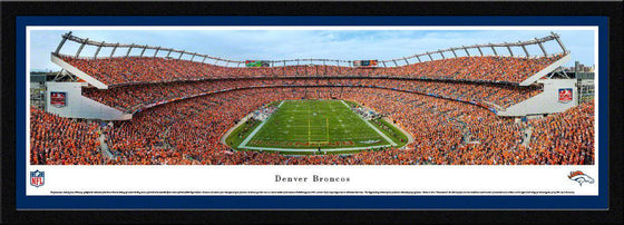 Denver Broncos Panoramic Picture 17"x44" Select Framed Sports Authority Field at Mile High Stadium Panorama Photo - 757 Sports Collectibles