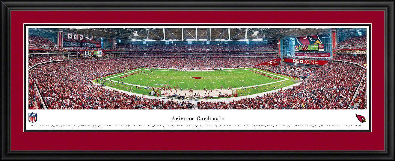 Arizona Cardinals  University of Phoenix  17" x 44" Standard Framed Panoramic Photo - 757 Sports Collectibles