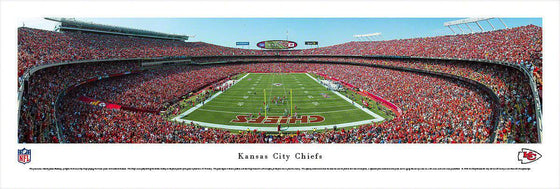 Kansas City Chiefs Panoramic Photo 13.5"x40" Unframed Endzone Arrowhead Stadium Print - 757 Sports Collectibles