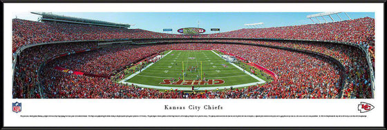 Kansas City Chiefs Panoramic Photo 14"x40" Standard Framed Endzone Arrowhead Stadium Print - 757 Sports Collectibles