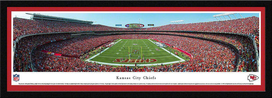 Kansas City Chiefs Panoramic Photo 17"x44" Select Framed Endzone Arrowhead Stadium Print - 757 Sports Collectibles