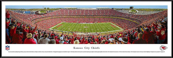 Kansas City Chiefs Panoramic Photo 14"x40" Framed Arrowhead Stadium Print - 757 Sports Collectibles