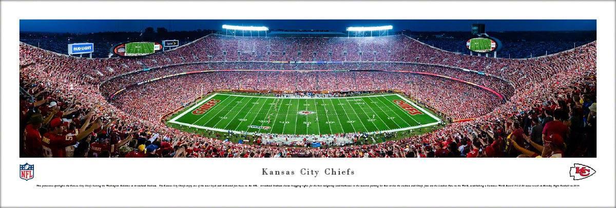 Kansas City Chiefs - 50 Yard Night Game - Unframed - 757 Sports Collectibles