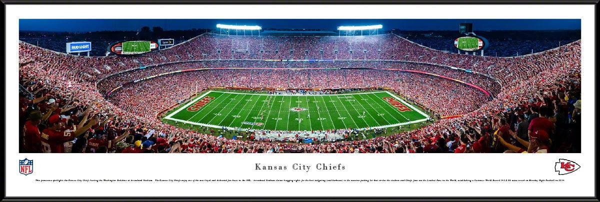 Kansas City Chiefs - 50 Yard Night Game - Standard Frame - 757 Sports Collectibles