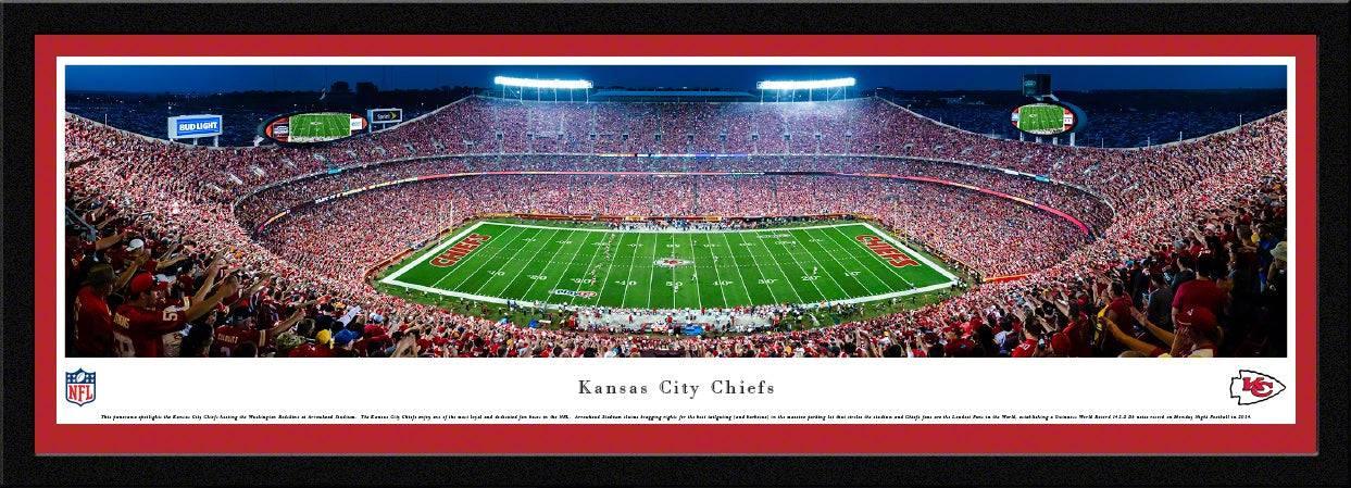 Kansas City Chiefs - 50 Yard Night Game - Select Frame - 757 Sports Collectibles