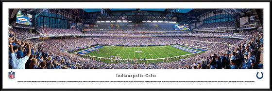 Indianapolis Colts Panoramic Photo 14"x40" Standard Framed Lucas Oil Stadium Picture - 757 Sports Collectibles