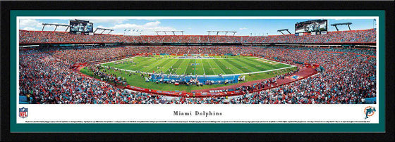 Miami Dolphins Panoramic Photo 17"x44" Select Framed Sun Life Stadium Picture - 757 Sports Collectibles