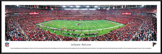 Atlanta Falcons Georgia Dome 14" x 40" Standard Framed Panoramic Photo - 757 Sports Collectibles