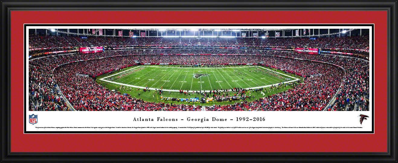 Atlanta Falcons - Final Game at Georgia Dome - Deluxe Frame - 757 Sports Collectibles