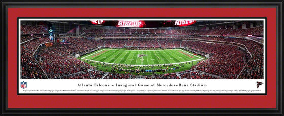 Atlanta Falcons - 1st Game at Mercedes-Benz Stadium - Deluxe Frame - 757 Sports Collectibles