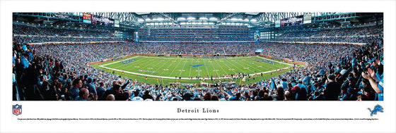 Detroit Lions Panoramic Photo 13.5"x40" Unframed Ford Field Picture - 757 Sports Collectibles