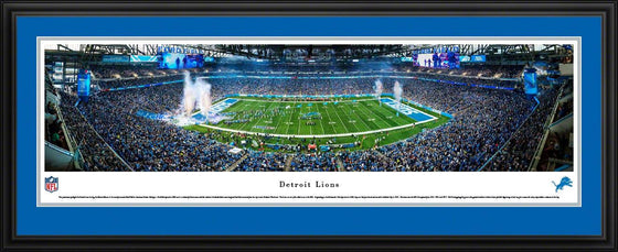 Detroit Lions - 50 Yard Line - Deluxe Frame - 757 Sports Collectibles