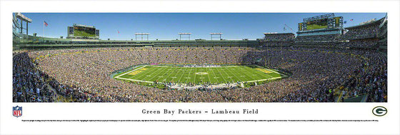 Green Bay Packers Panoramic Photo 13.5"x40" Sideline Unframed Lambeau Field Picture - 757 Sports Collectibles