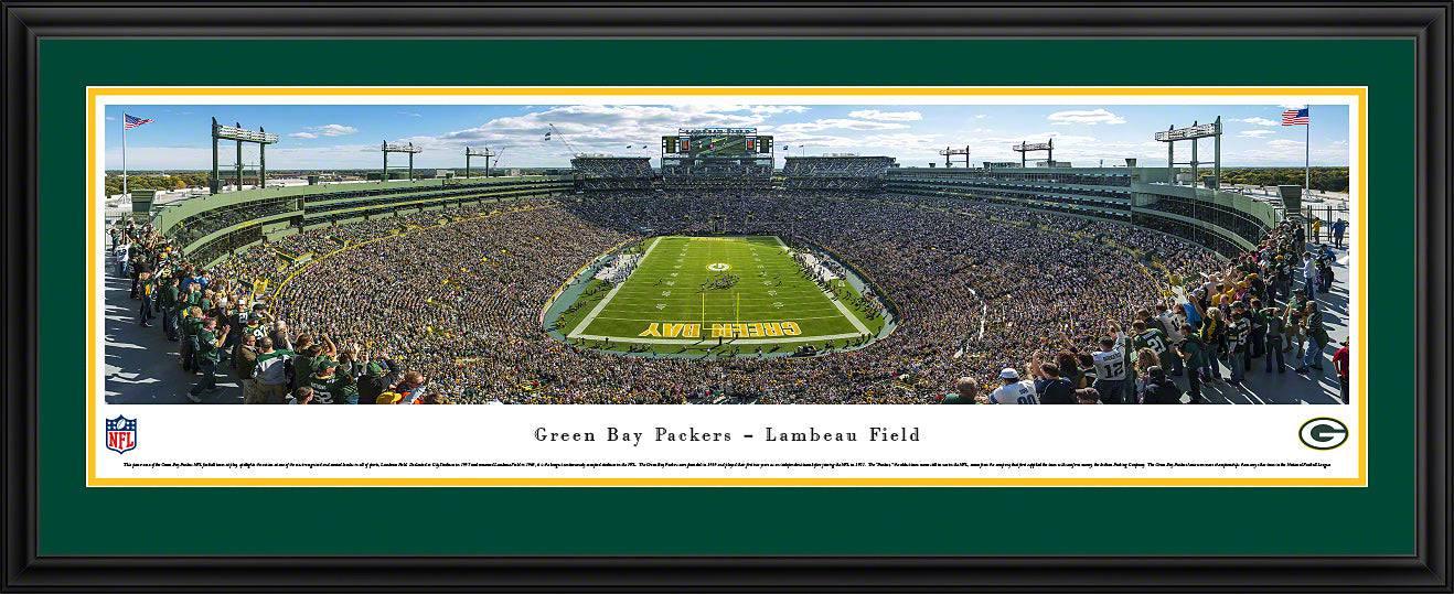 Green Bay Packers - End Zone - Deluxe Frame - 757 Sports Collectibles