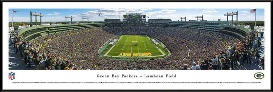 Green Bay Packers Panoramic Photo 14"x40" Standard Framed Lambeau Field Picture - 757 Sports Collectibles