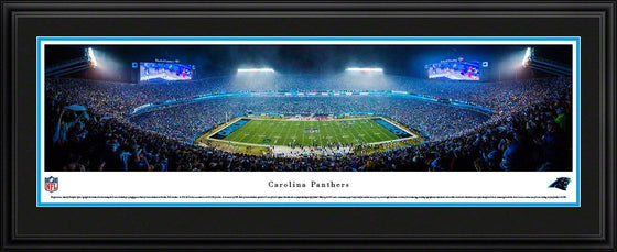 Carolina Panthers Bank of America Stadium 17" x 44" Deluxe Framed Panoramic Photo - 757 Sports Collectibles