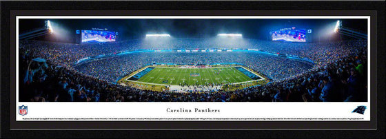 Carolina Panthers Bank of America Stadium 17" x 44" Select Framed Panoramic Photo - 757 Sports Collectibles
