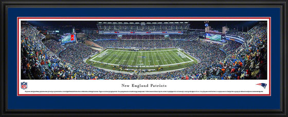 New England Patriots - Night - Deluxe Frame - 757 Sports Collectibles