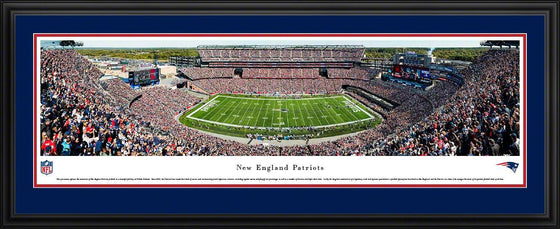 New England Patriots - 50 Yard Line at Gillette Stadium - Deluxe Frame - 757 Sports Collectibles