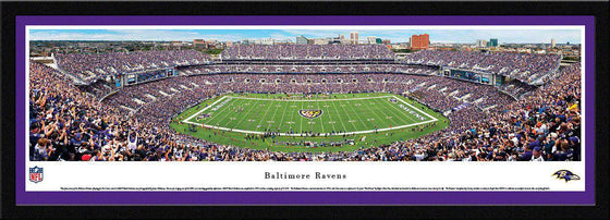 Baltimore Ravens M&T Bank Stadium 17" x 44" Select Framed Panoramic Photo - 757 Sports Collectibles