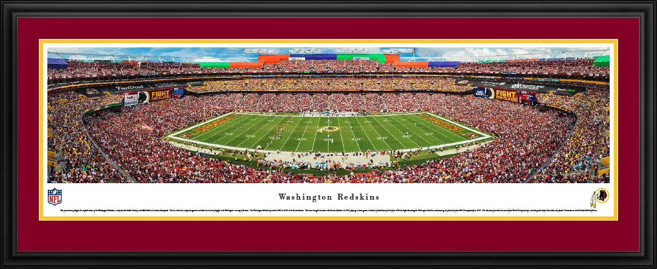 Washington Redskins - 50 Yard Line - Deluxe Frame - 757 Sports Collectibles
