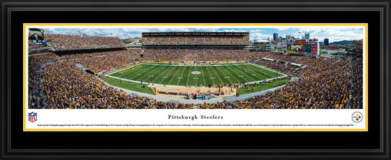Pittsburgh Steelers - 50 Yard Line  - Deluxe Frame - 757 Sports Collectibles