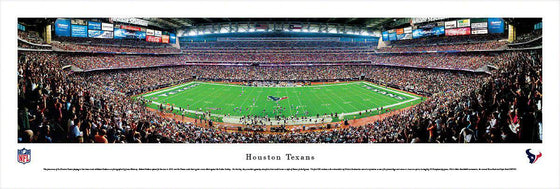 Houston Texans Panoramic Photo 13.5"x40" Unframed Reliant Stadium Picture 50 Yard Line - 757 Sports Collectibles