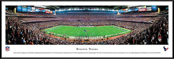 Houston Texans Panoramic Photo 14"x40" Standard Framed Reliant Stadium Picture 50 Yard Line - 757 Sports Collectibles