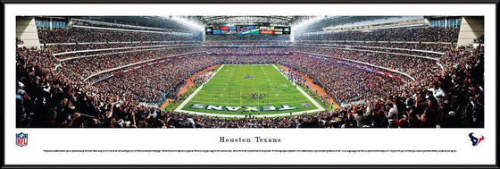 Houston Texans Panoramic Photo 14"x40" Standard Framed Reliant Stadium Picture End Zone - 757 Sports Collectibles