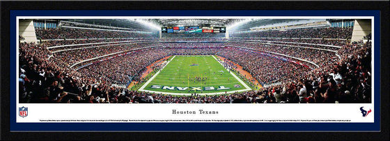 Houston Texans Panoramic Photo 17"x44" Select Framed Reliant Stadium Picture End Zone - 757 Sports Collectibles