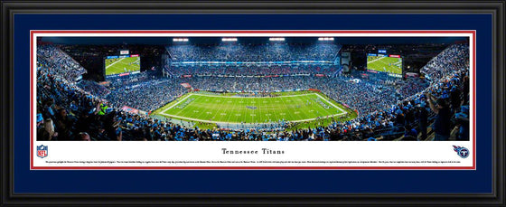 Tennessee Titans - 50-Yard Night Game - Deluxe Frame - 757 Sports Collectibles