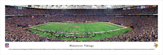 Minnesota Vikings Panoramic Photo 13.5"x40" Unframed Metrodome Picture - 50 Yard Line - 757 Sports Collectibles