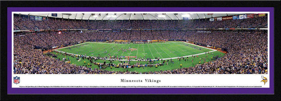 Minnesota Vikings Panoramic Photo 17"x44" Select Framed Metrodome Picture - 50 Yard Line - 757 Sports Collectibles