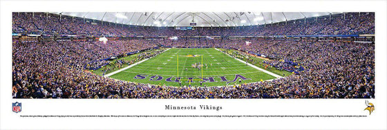 Minnesota Vikings Panoramic Photo 13.5"x40 Unframed Metrodome Picture End Zone - 757 Sports Collectibles