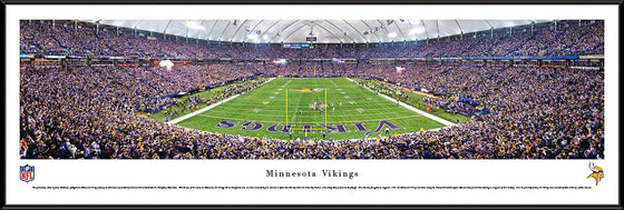Minnesota Vikings Panoramic Photo 14"x40 Standard Framed Metrodome Picture End Zone - 757 Sports Collectibles