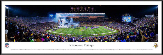 Minnesota Vikings Panoramic Picture 14"x40" Standard Framed TCF Bank Stadium Panorama Photo - 757 Sports Collectibles
