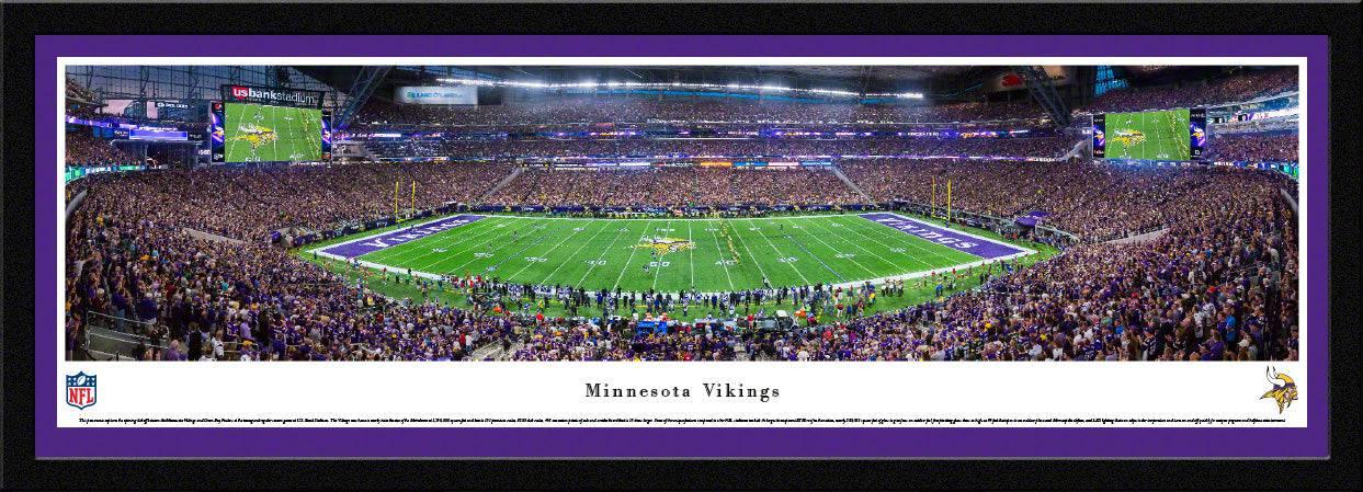 MN ViKings - Center Ice - 1st Game at US Bank Stadium - Select Frame - 757 Sports Collectibles