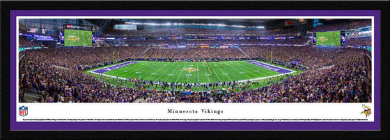 MN ViKings - Center Ice - 1st Game at US Bank Stadium - Select Frame - 757 Sports Collectibles
