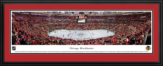 Chicago Blackhawks - Center Ice at United Center - Deluxe Frame - 757 Sports Collectibles
