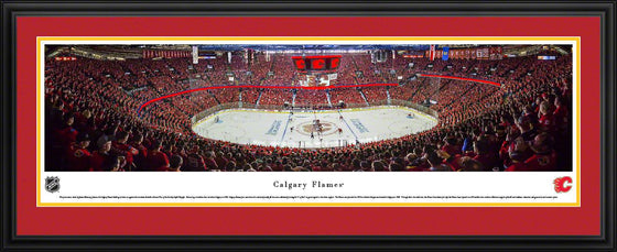 Calgary Flames - Center Ice - Deluxe Frame - 757 Sports Collectibles