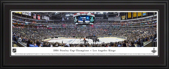 2014 Stanley Cup Champions - Los Angeles Kings - Center Ice - Deluxe Frame - 757 Sports Collectibles