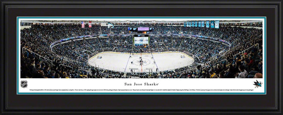 San Jose Sharks - Center Ice at SAP Center - Deluxe Frame - 757 Sports Collectibles